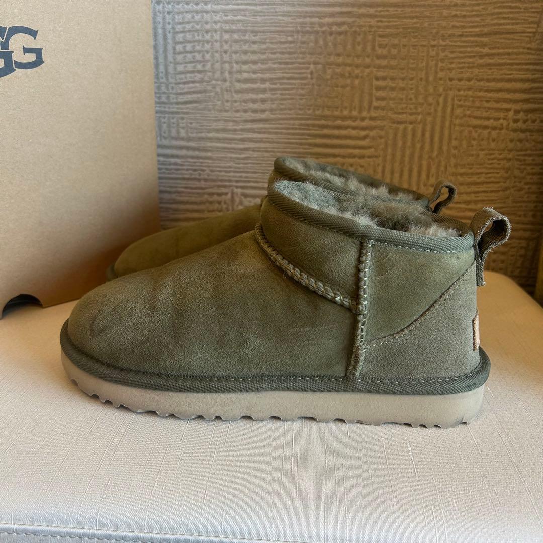 【美品】UGGアグ☆CLASSIC ULTRA MINI ムートンブーツ 23