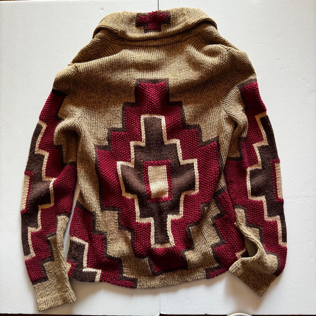 ラルフローレン ネイティブ ハンドニット カーディガン セーター 希少 Lサイズ