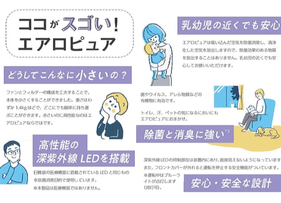 日本製 空気清浄機 空間除菌消臭装置 Aeropure AN-JS1