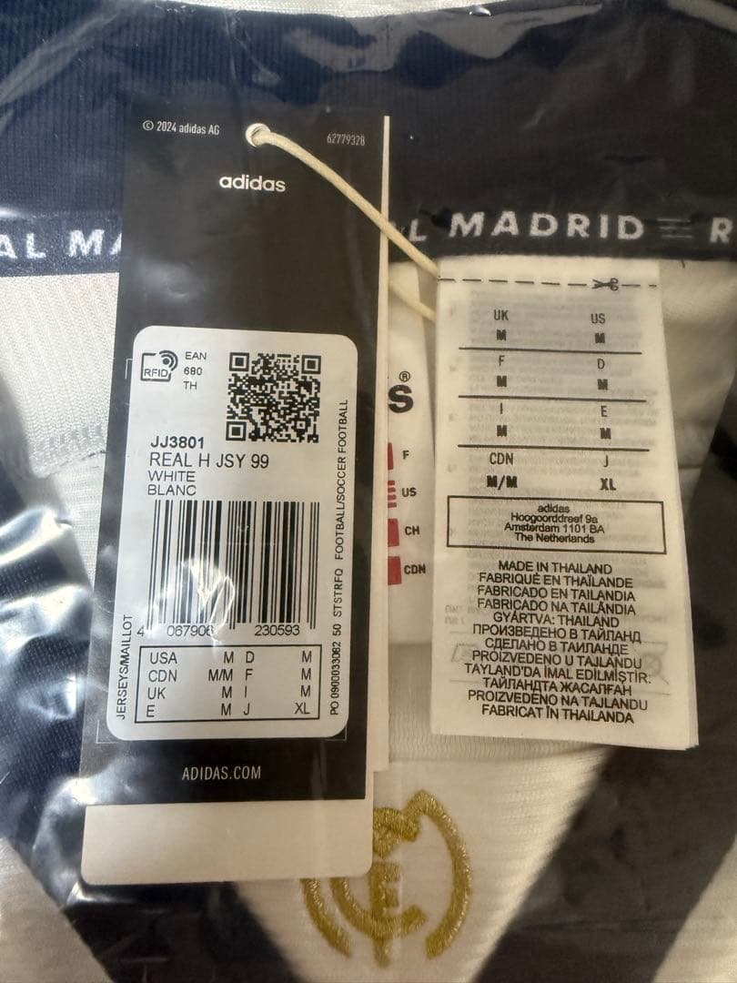 レアルマドリード　1999/2000 復刻　ホーム　UK Mサイズ