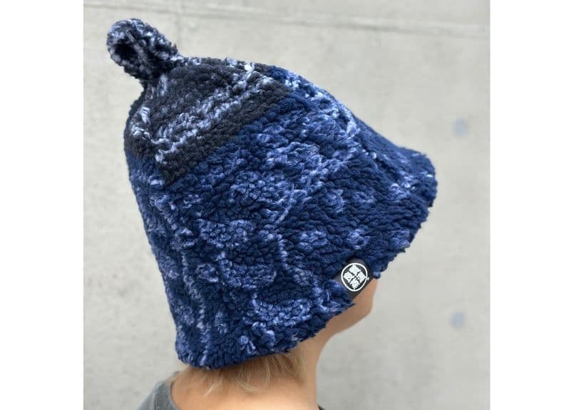 ベストサウナハット♣バンダナ柄 トリプル!! 3枚重ね ボア素材 次世代