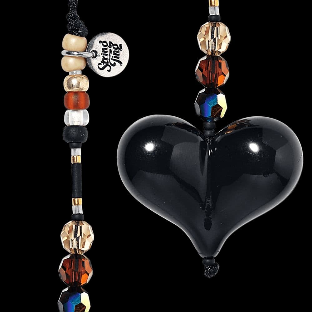 String Ting ハート ストラップ ブラックハート