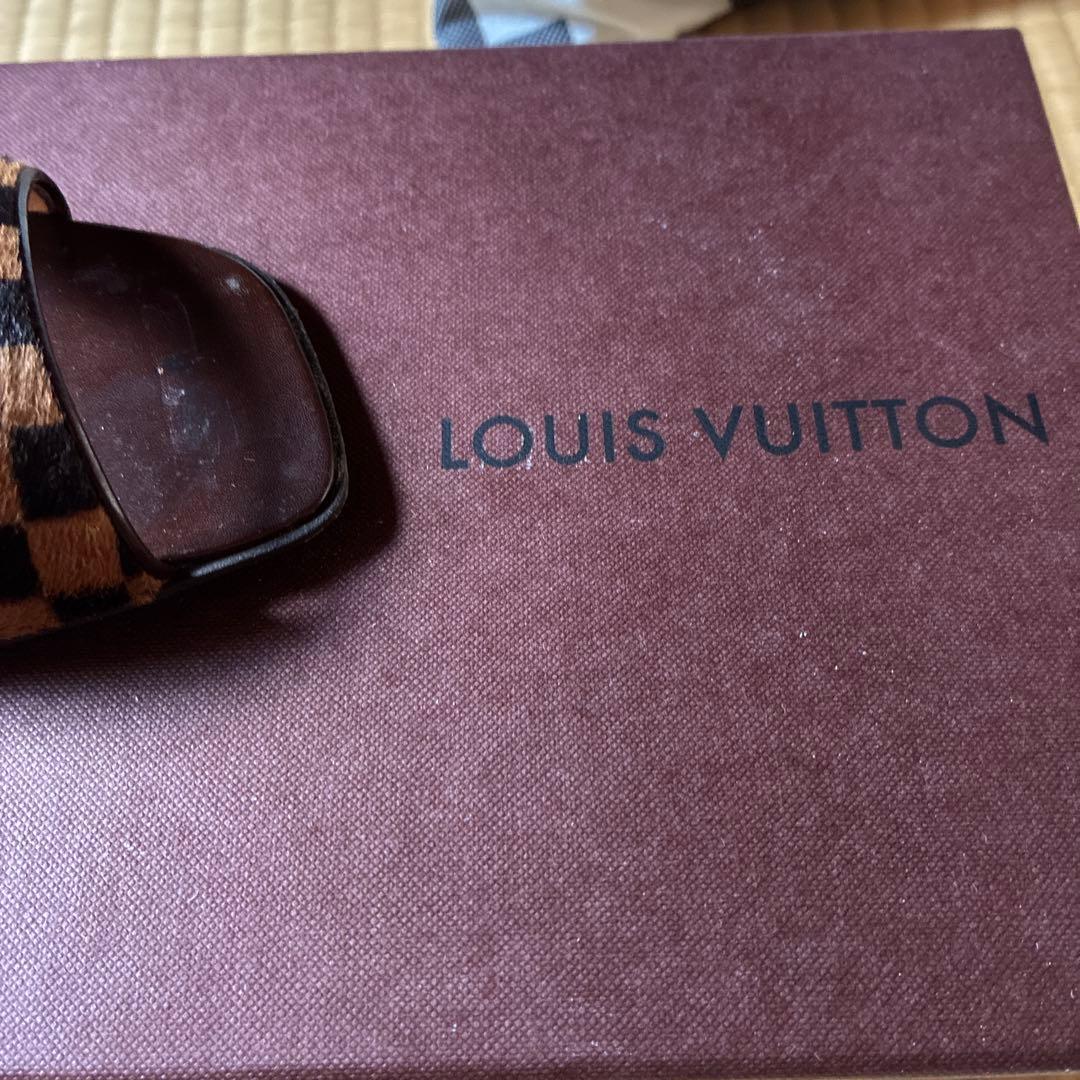 LOUIS VUITTON 希少品 チェック柄 ダミエ ハラコ ミュール