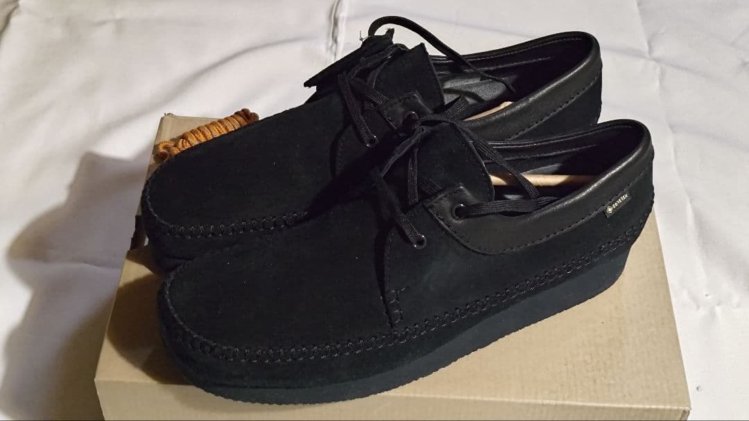 Clarks Weaver GTX ブラックスエード 9½