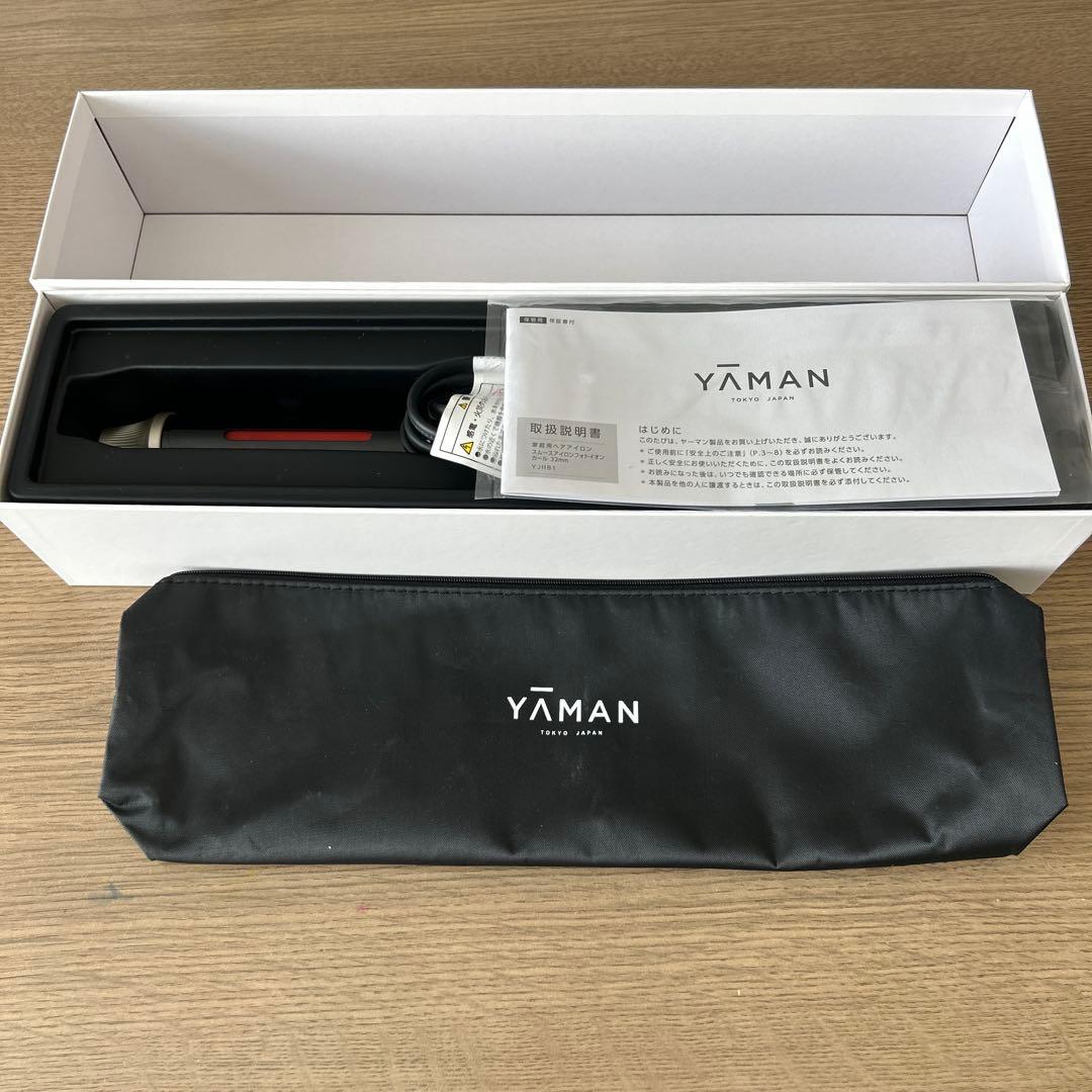【美品】YAMAN スムースアイロンフォトイオンカール YJHB1N 32mm