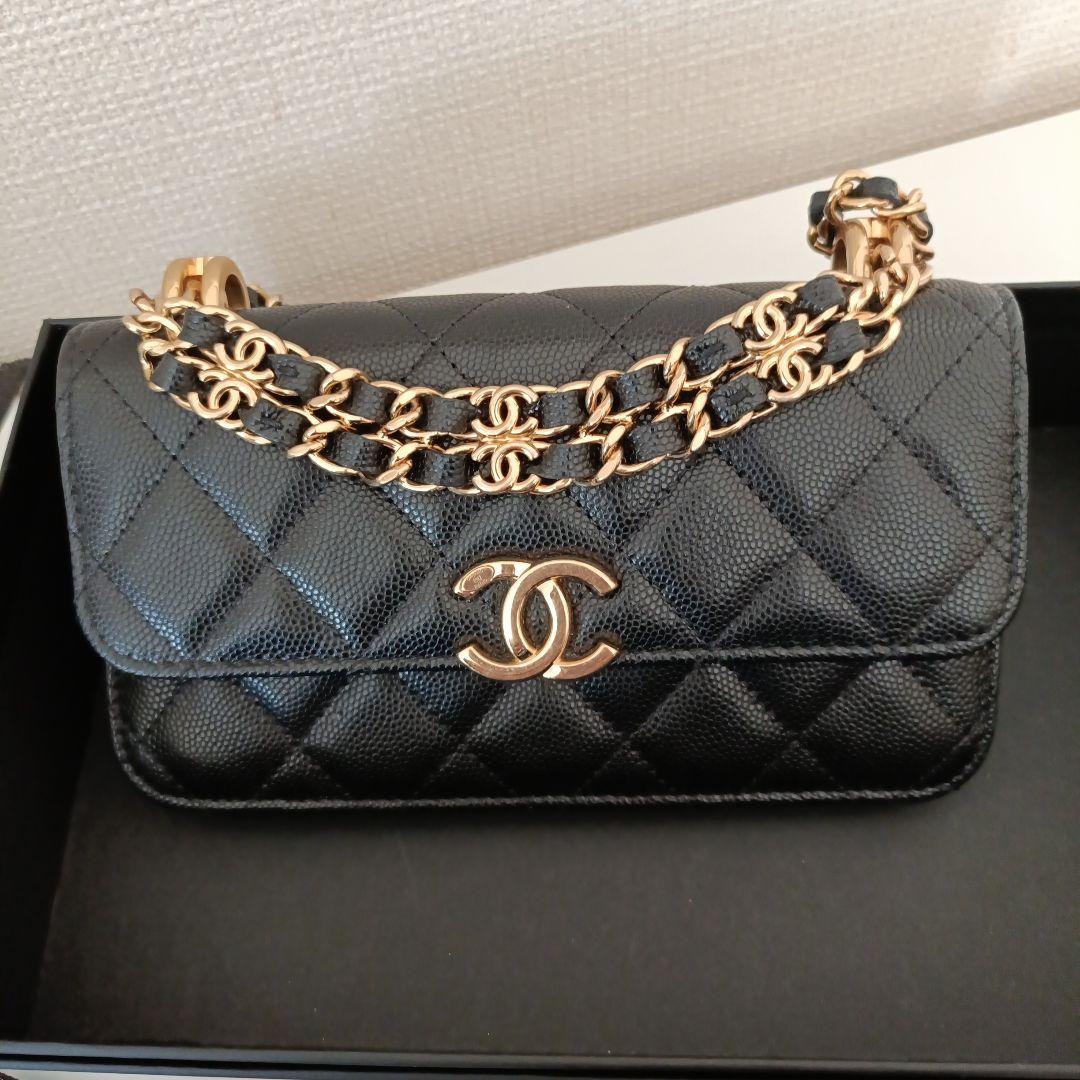CHANEL シャネル ブラック キルティング ショルダーバッグ
