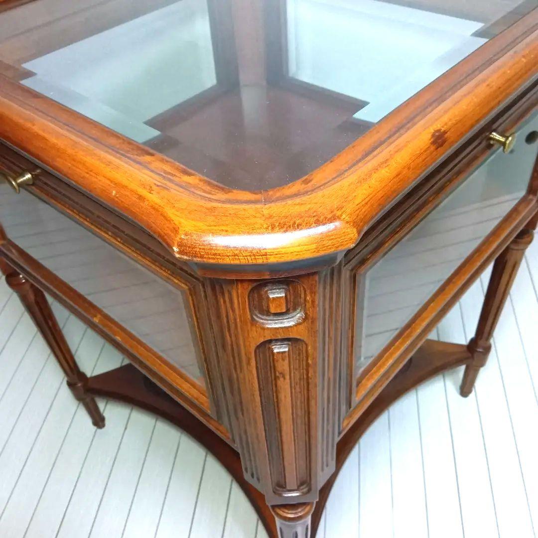 【美品】クラシック　アンティーク　キュリオケース　5面ガラス