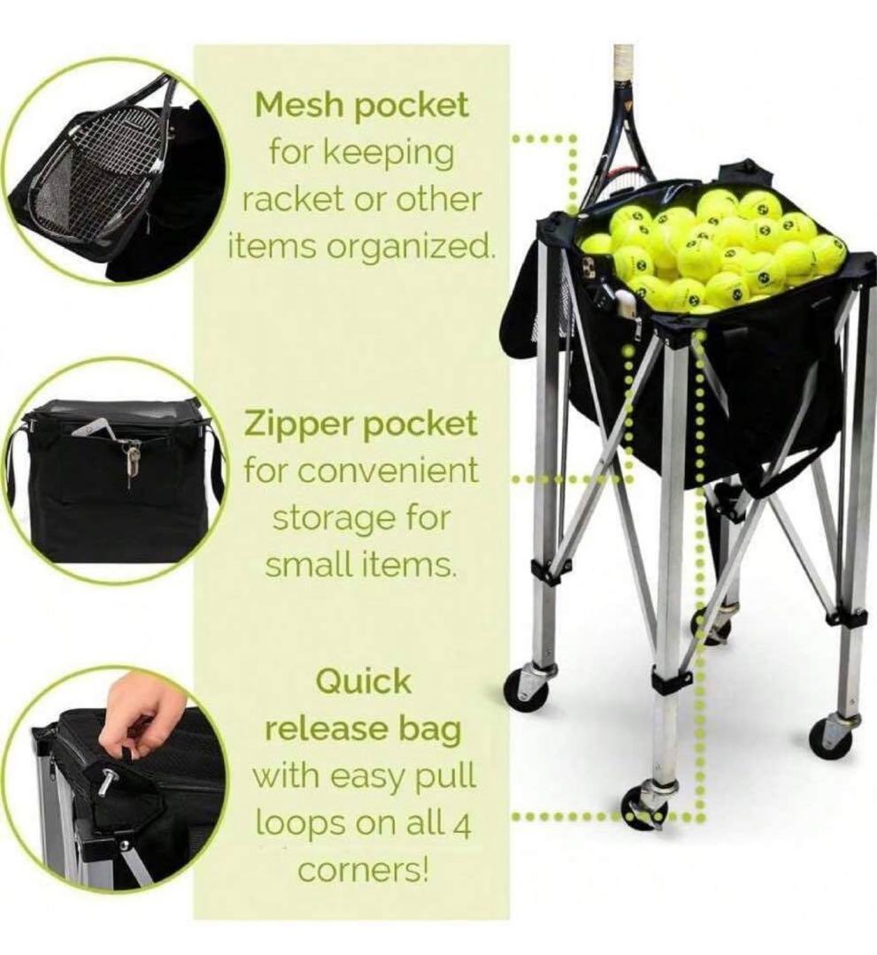 テニスバッグ 折りたたみ式テニスカート 車輪付き コンパクト 軽量