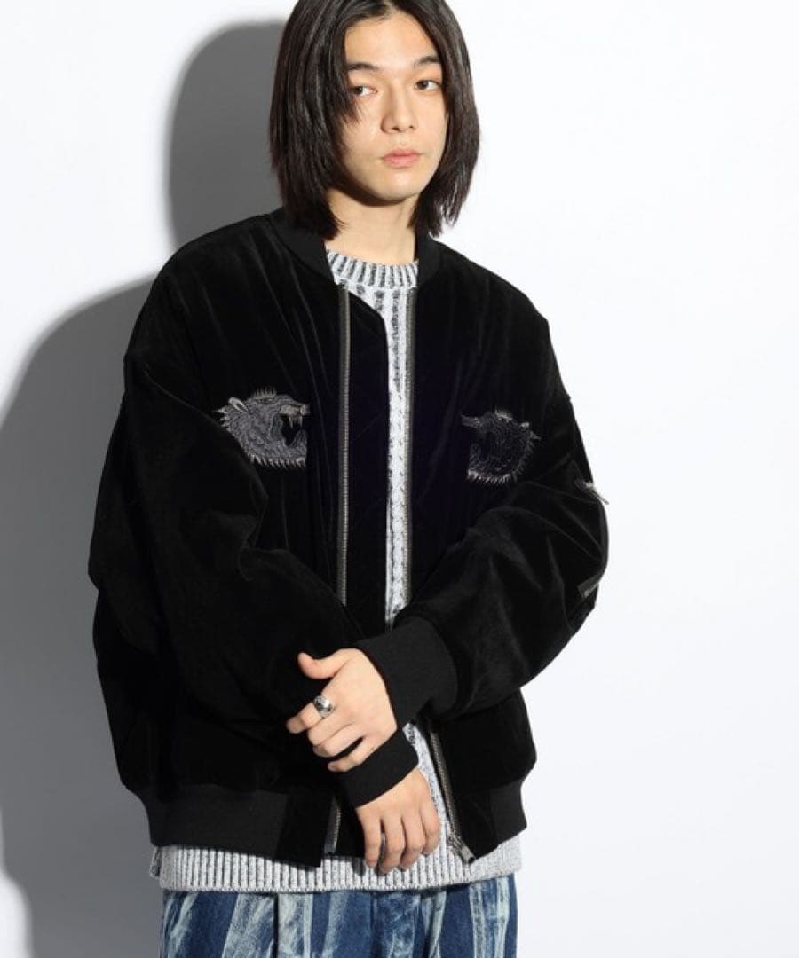 即完売品⭐︎ HARE×hxcyyd スーベニアブルゾン 虎 龍 刺繍 東洋 別珍