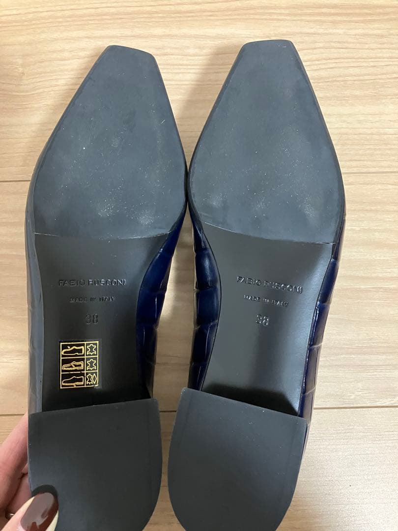 【新品未使用】FABIO RUSCONI ネイビー ローファー size38