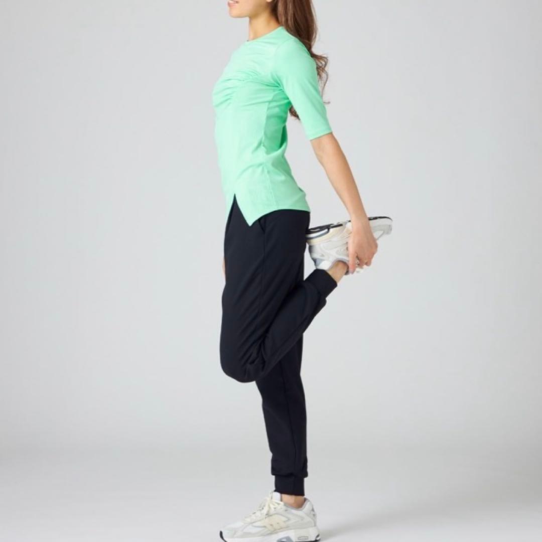 チャコット 微起毛パンツ S 黒 ヨガウェア ダンス ヨガパンツ ジョガーパンツ