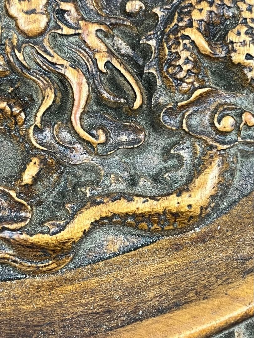 sale 花梨木彫竜　置物 置き物 インテリア　龍　彫刻　美術品　骨董品　縁起物