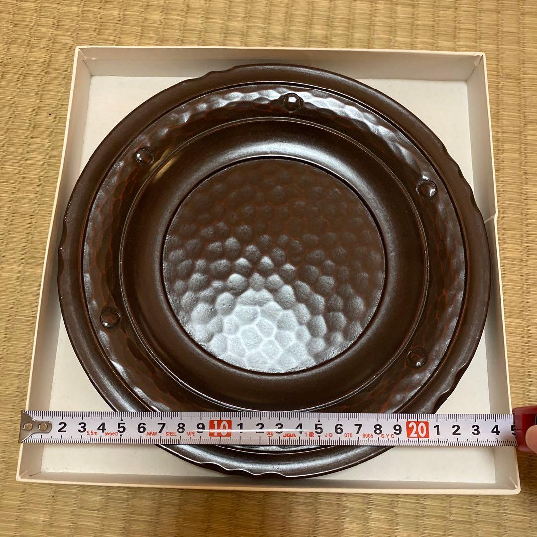 鎌倉彫　陽堂　古瓦盆　8寸　刀目