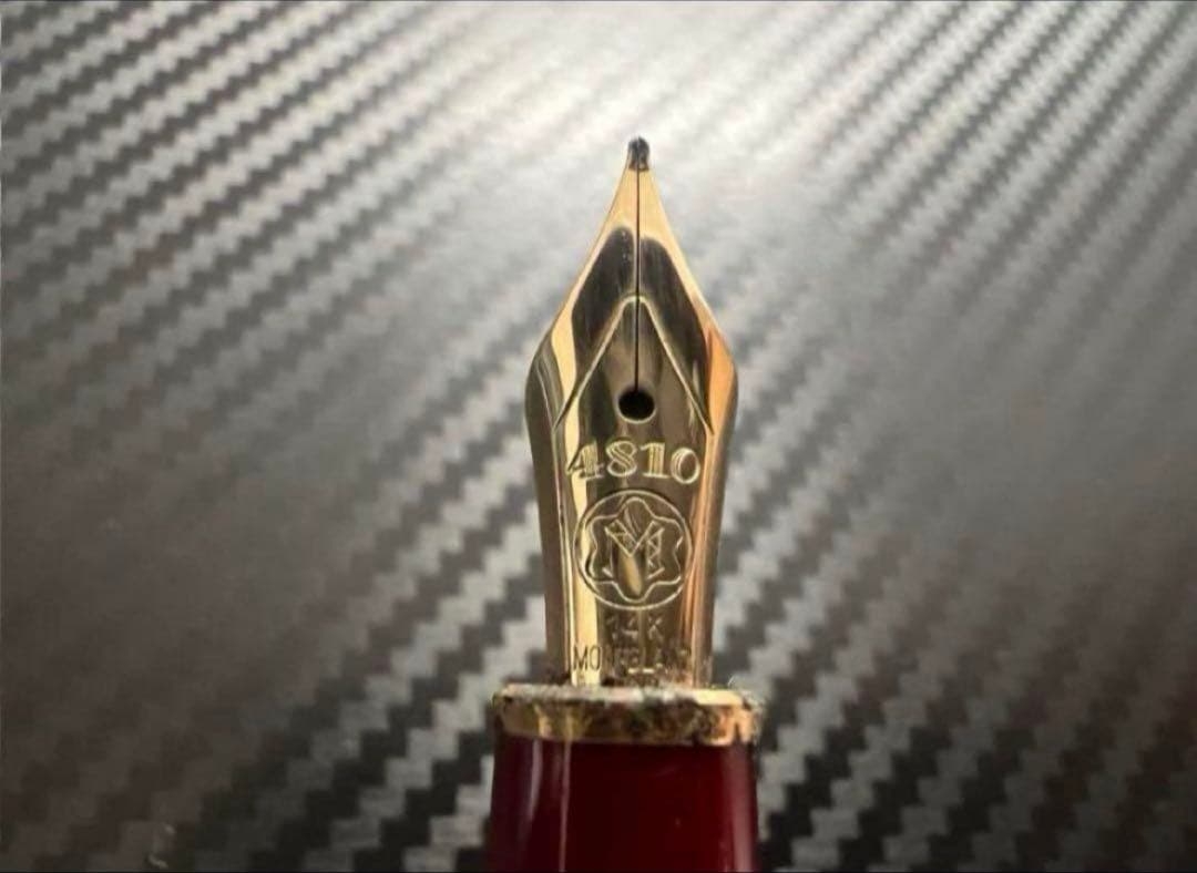 モンブラン 万年筆 マイスターシュテュック 144 F 細字 ボルドー 全金