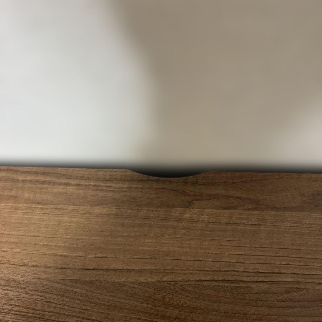 白井産業　ブラウン木製シンプルデスク 120cm幅 組立品　美品