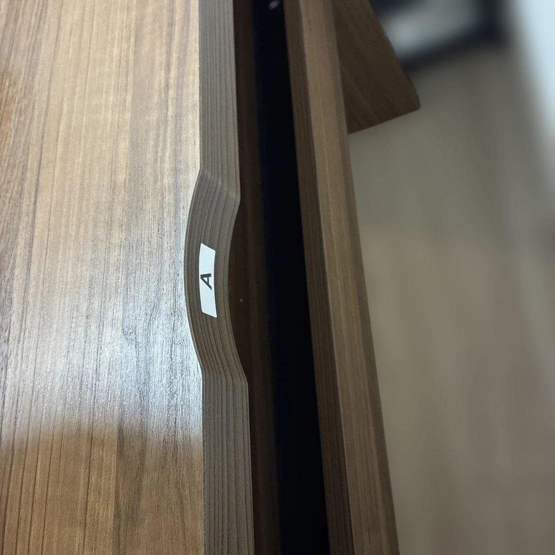 白井産業　ブラウン木製シンプルデスク 120cm幅 組立品　美品