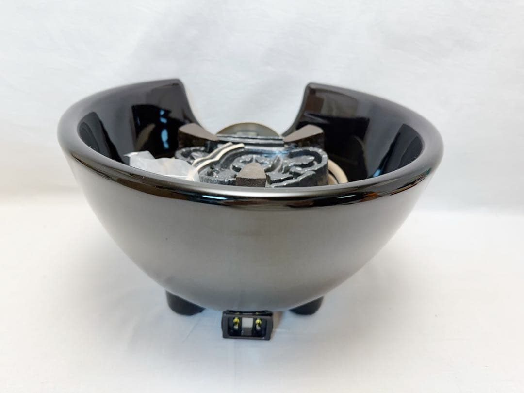 未使用 茶道具 黒真塗 紅鉢型 野々田商店製 電熱器 元箱