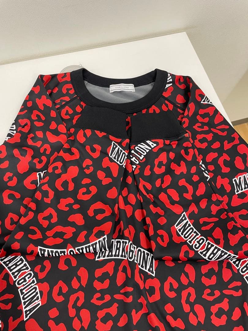 14767.2 MARK & LONA 赤×黒　長袖シャツ　サイズL