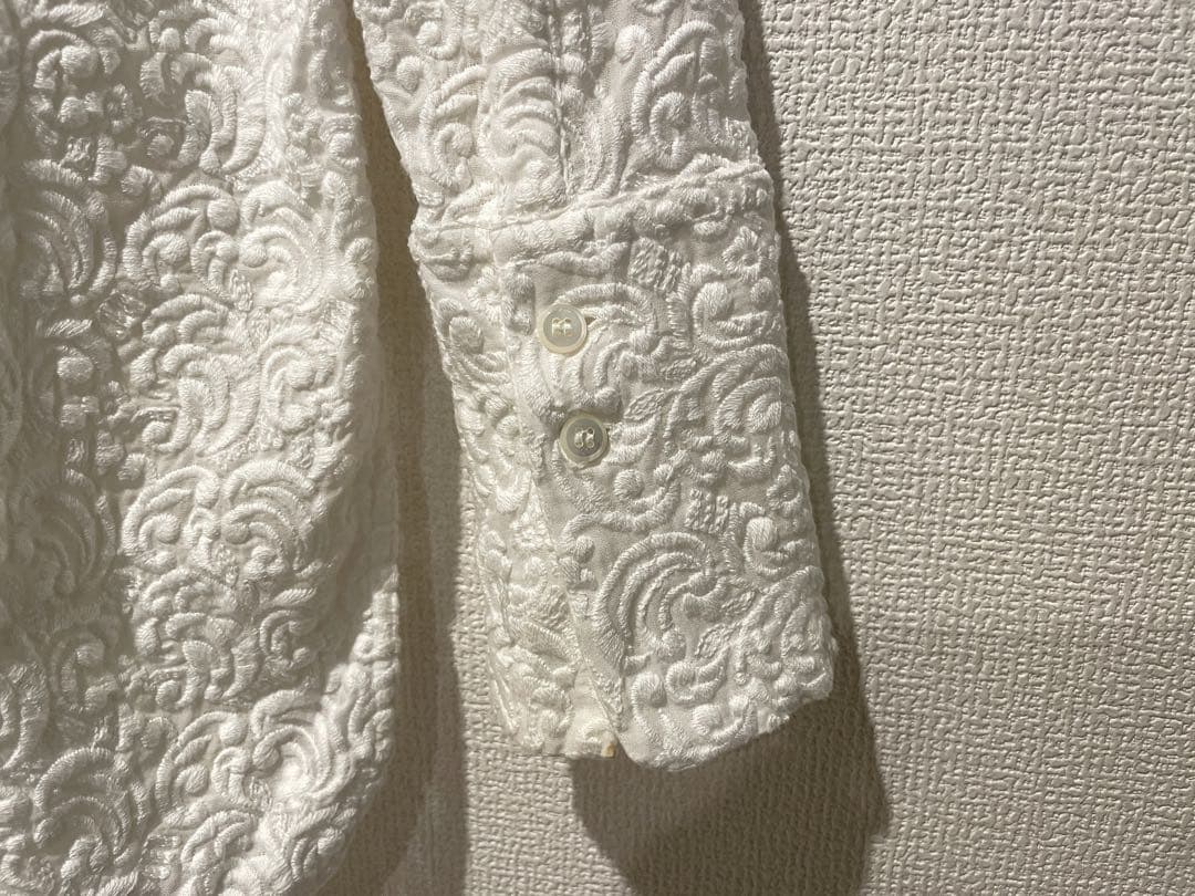 Y's Yohji Yamamoto スタンプワーク ペイズリー レース シャツ