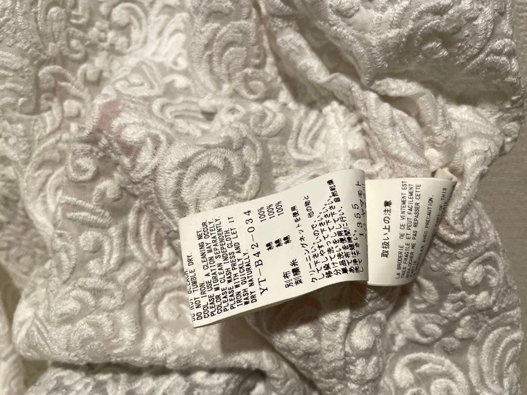 Y's Yohji Yamamoto スタンプワーク ペイズリー レース シャツ