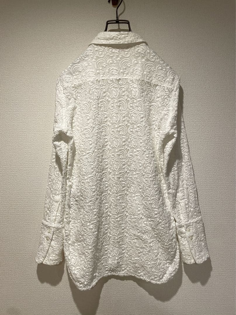 Y's Yohji Yamamoto スタンプワーク ペイズリー レース シャツ