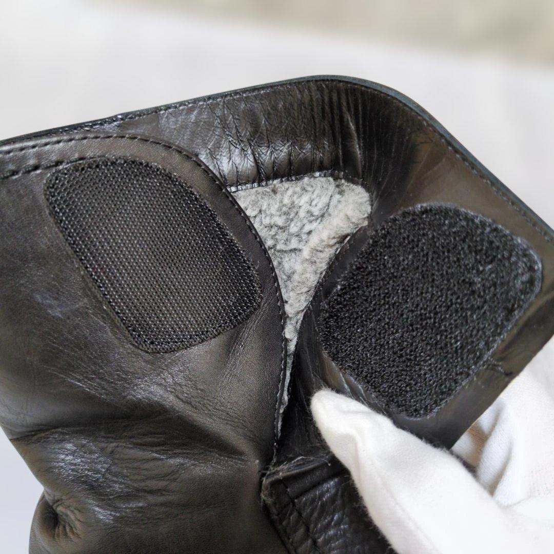 ​【極暖/本革】ランバンコレクション ショートブーツ 23.5 ボア 黒