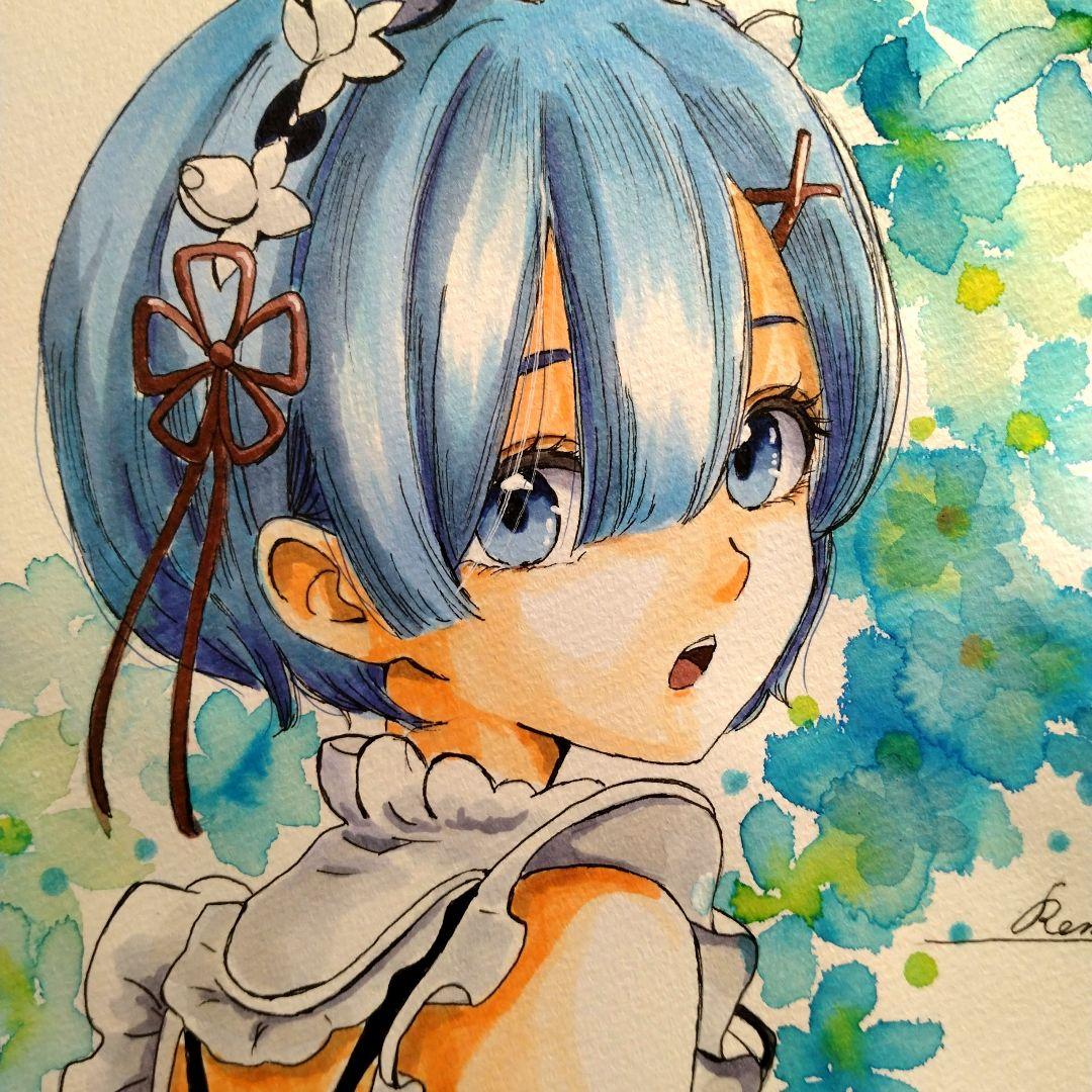 海*ん様 海老さんページ　手描きイラストA4