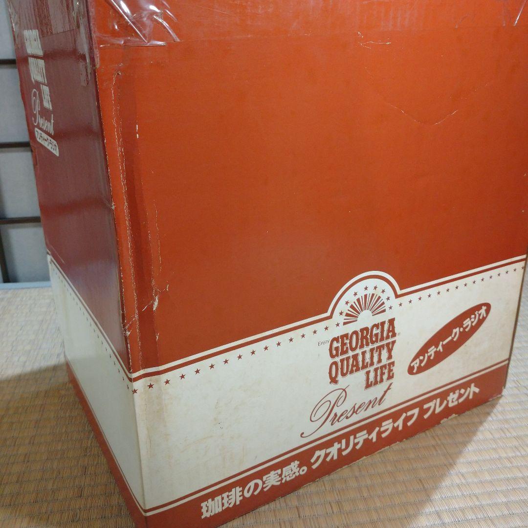 未使用品　ジョージア AM/FMラジオ 当選品 ノベルティ　木製