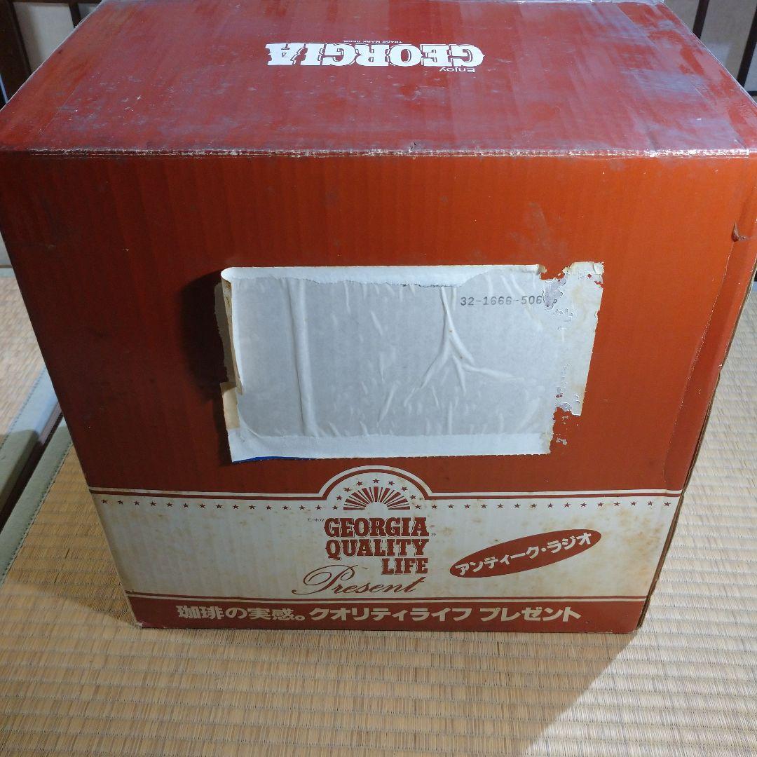 未使用品　ジョージア AM/FMラジオ 当選品 ノベルティ　木製