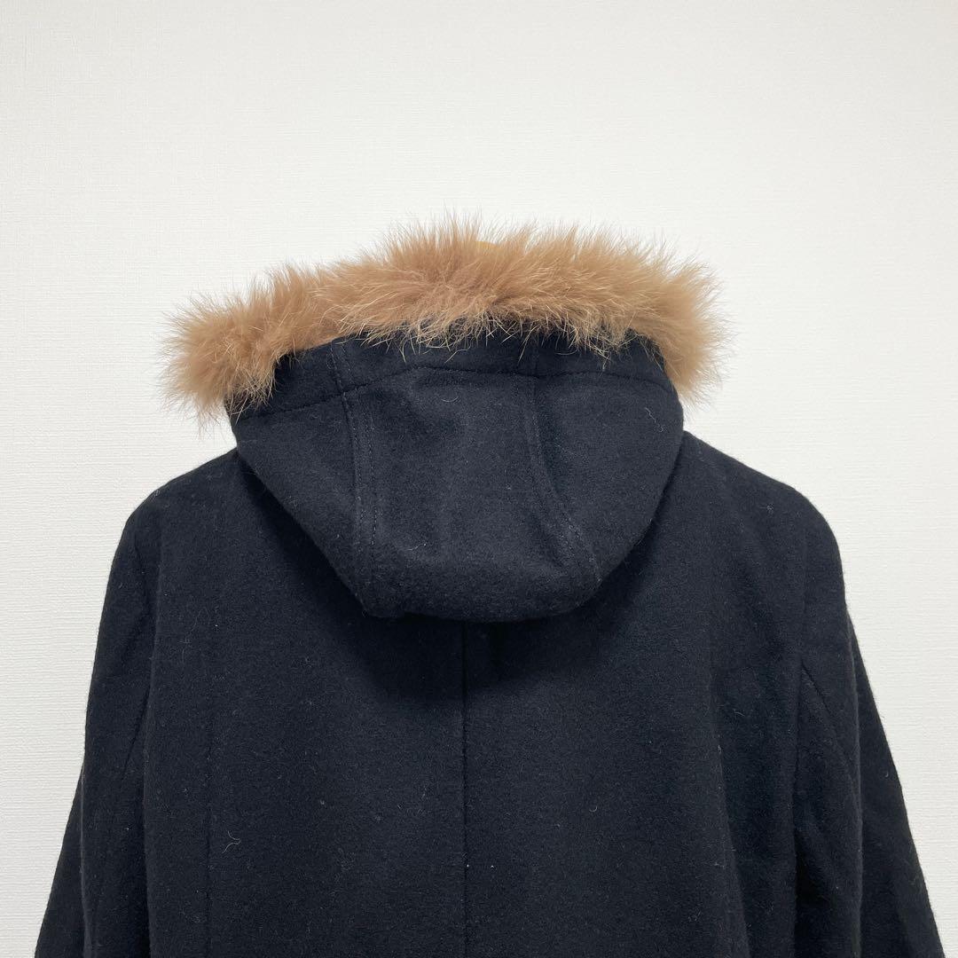 ef-de エフデ フォクスファーコート 黒 大きいサイズ 秋冬 上品素敵