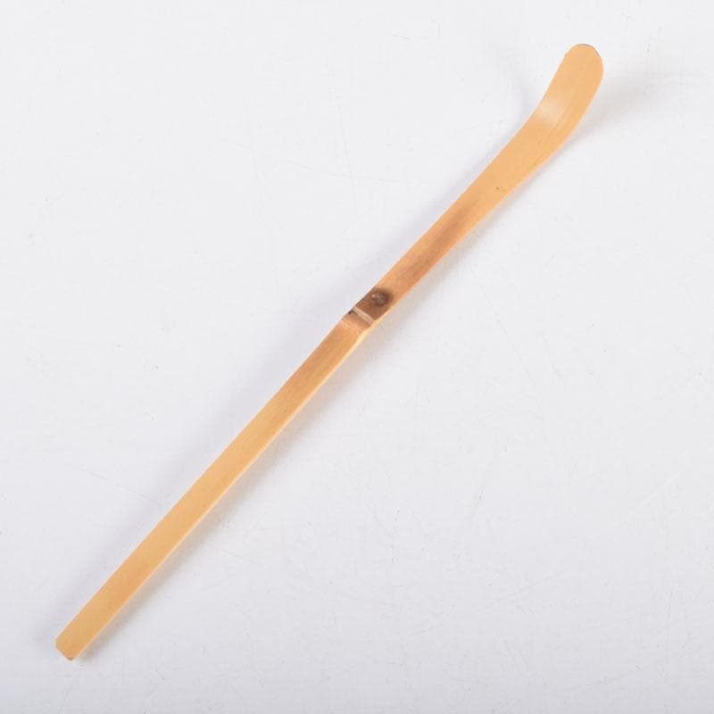 茶道具　影林宗篤作　茶杓　銘「落穂」　前大徳　福本積應書付　共筒共箱　V8691