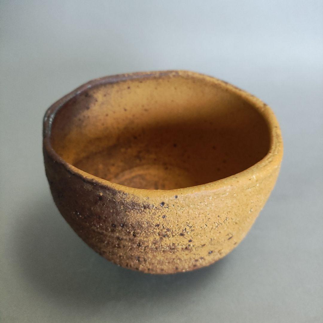 虎澤英雄　飯能 黄瀬戸茶碗　飯能焼