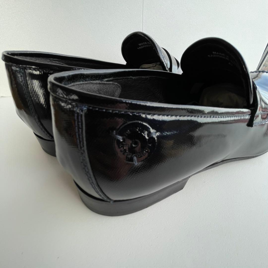 DIESEL BLACK GOLD エナメル レザー ローファー 靴 黒 27