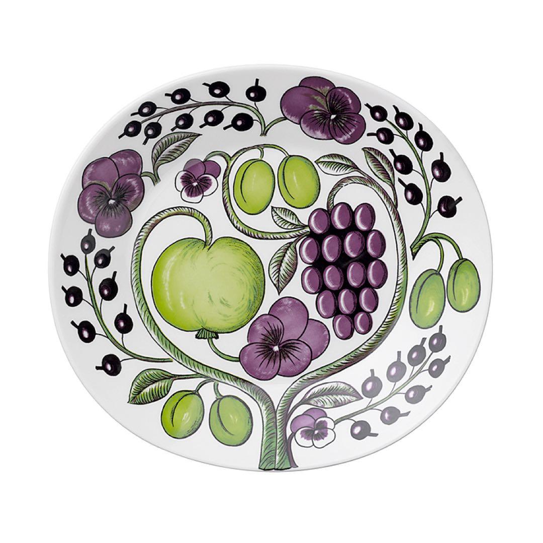 新品アラビアARABIA パラティッシ オーバルプレート25cmブラック カラー