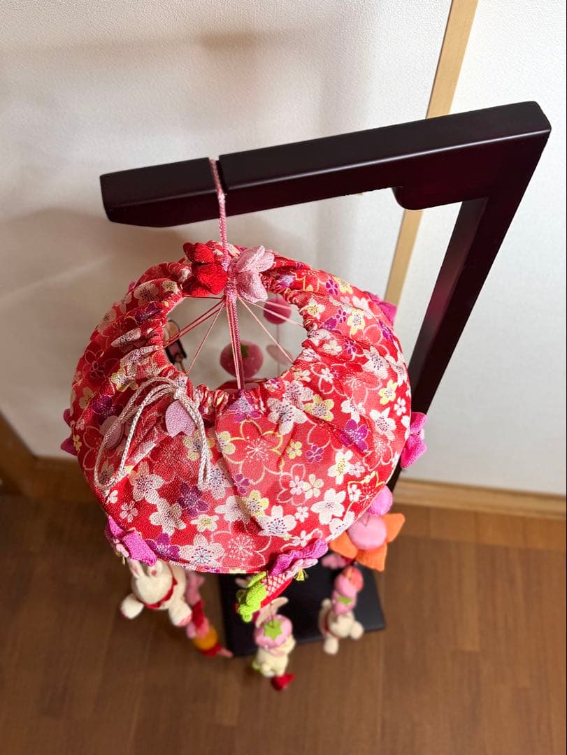 吊るし雛 120㎝ 雛飾り うさぎ つまみ細工 つるし雛