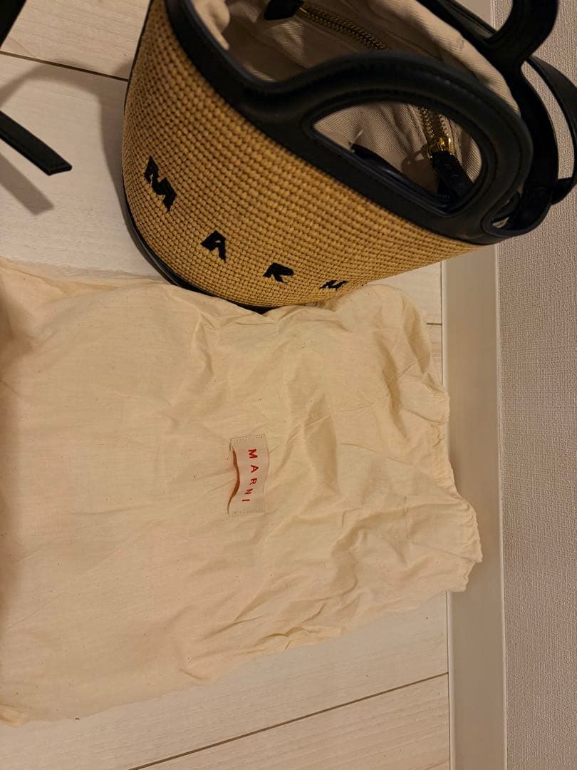 【美品・巾着付き】MARNI かごバッグ