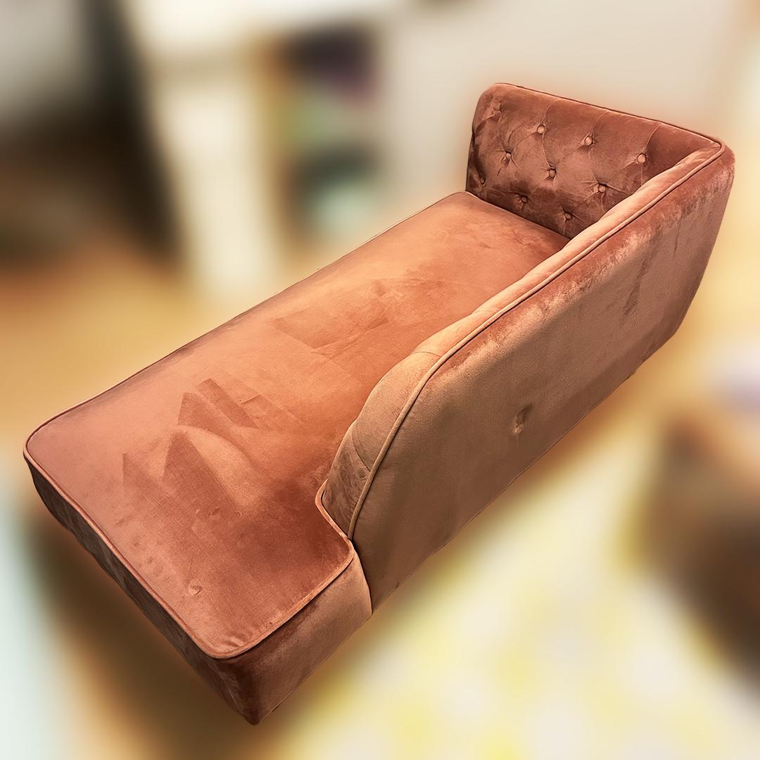 LOWYA / ロウヤ 2人掛けソファ　ベルベット調　ピンク