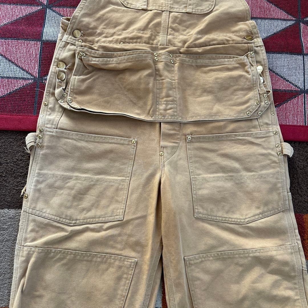 Carhartt ビンテージベージュオーバーオール古着