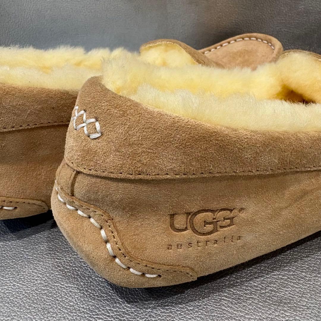 【新品未使用】UGG アンスレー モカシン シープスキン キャメル USA9
