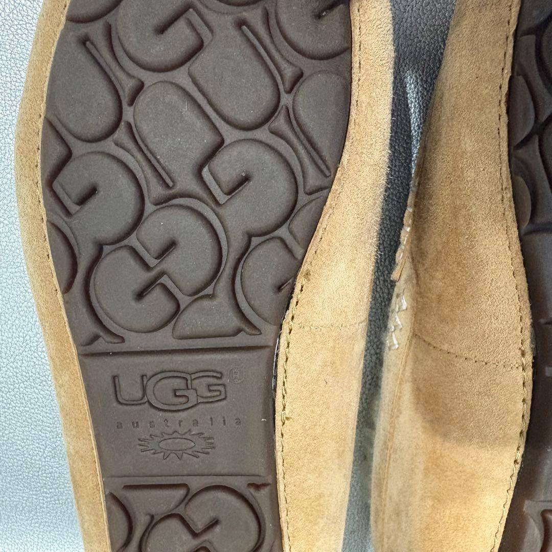 【新品未使用】UGG アンスレー モカシン シープスキン キャメル USA9