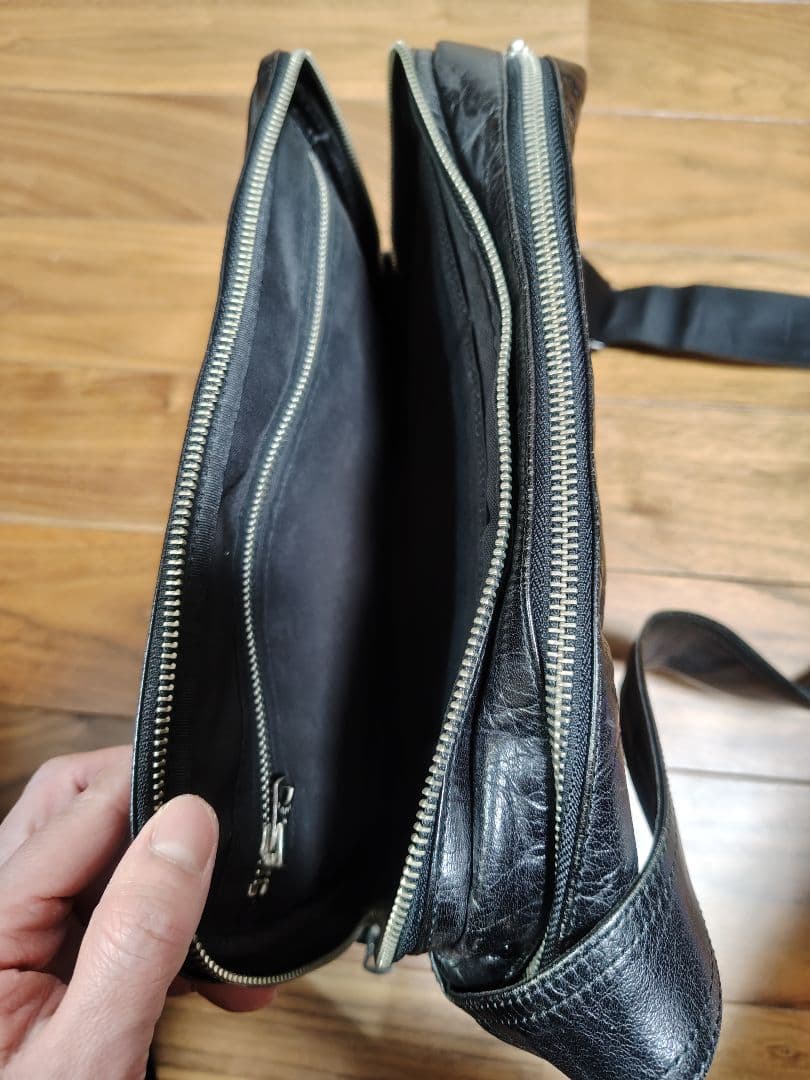 【希少】PORTER ショルダーバッグ ブラック レザー 廃盤