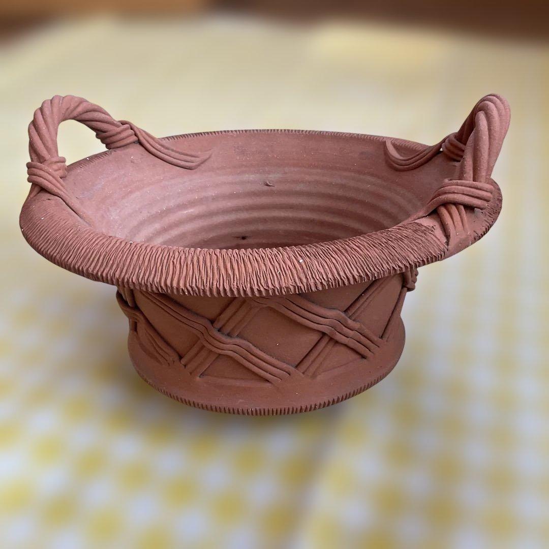 ウィッチフォード ハンドル付きバスケット鉢 直径36cmサイズ