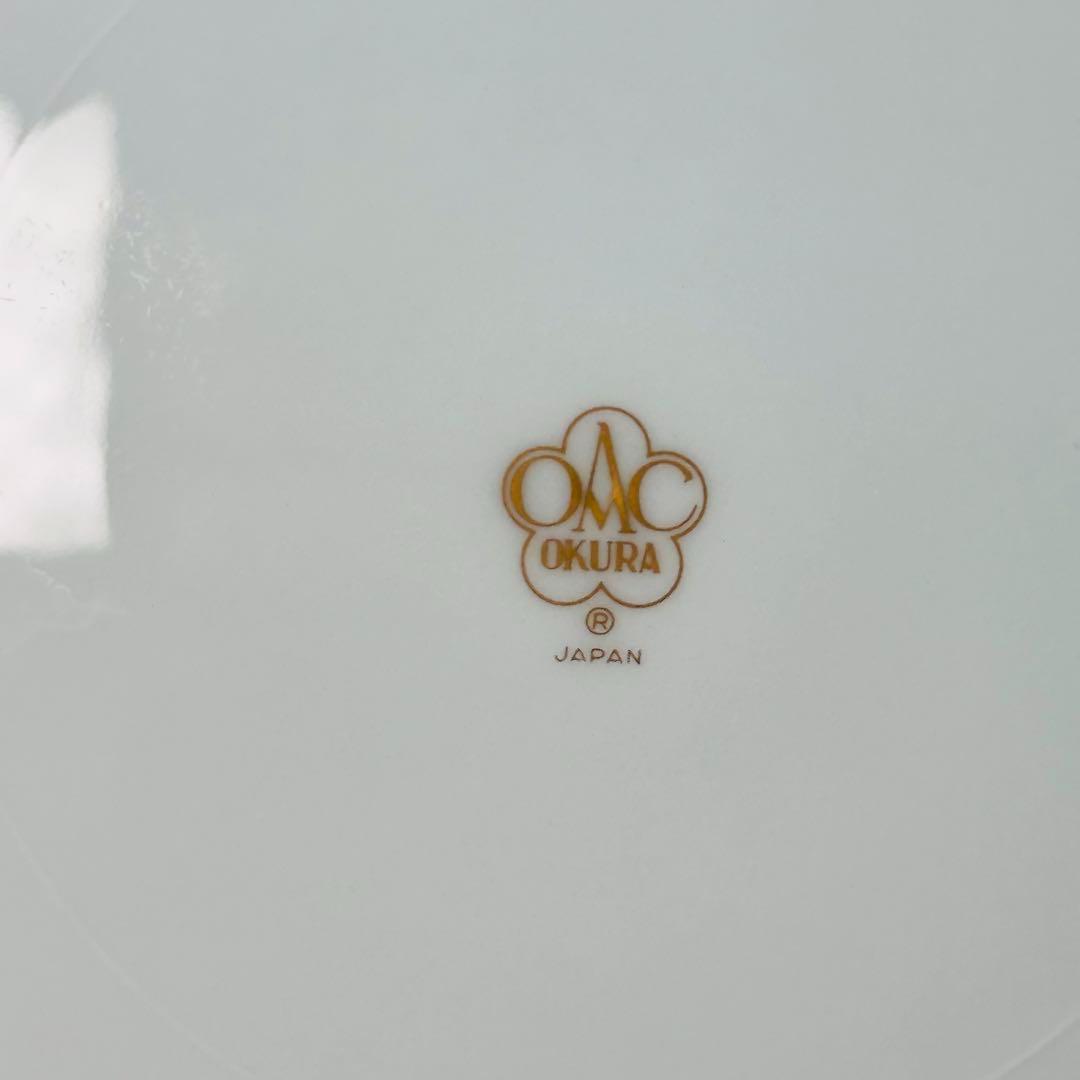 未使用 大倉陶園 片葉金蝕 2枚セット 26㎝ ディナープレート