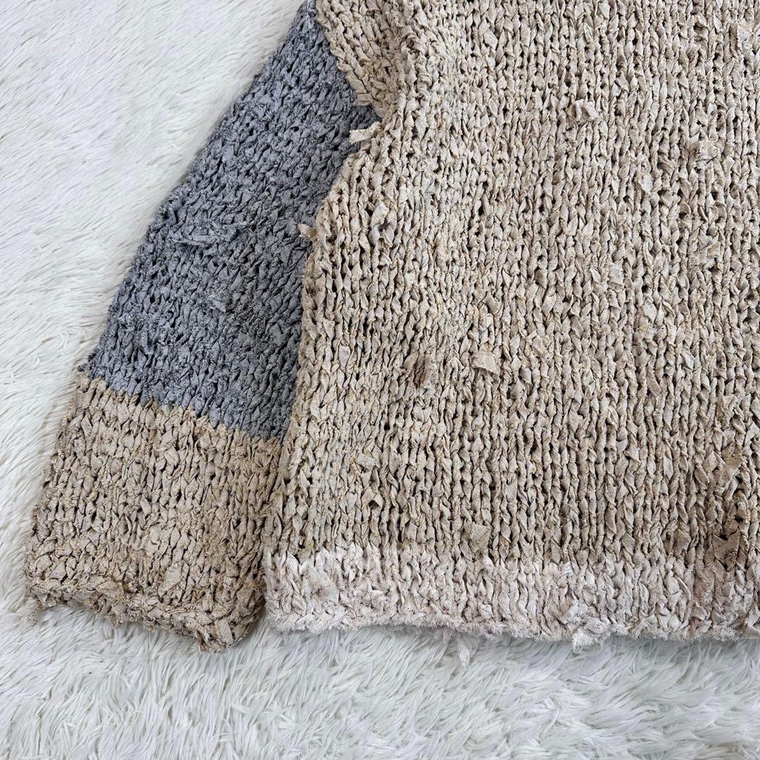 NuGgETS 再構築 ニット プルオーバー ざっくり 厚手トップス コットン