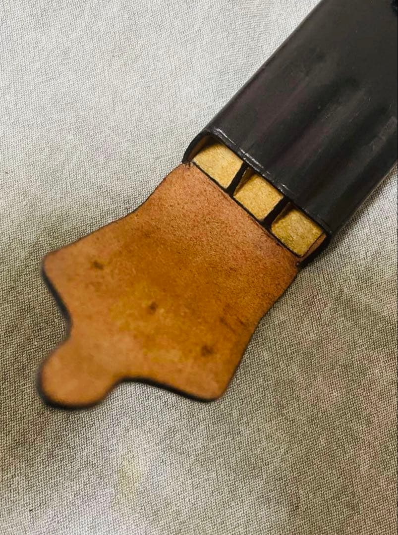 ガンゾGANZO レザー ペンケース ブラック