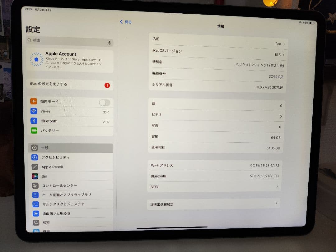 ワタApple iPad Pro (12.9インチ) 64GB