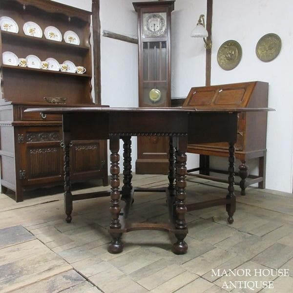 イギリス アンティーク 家具 ゲートレッグテーブル ダイニング 英国 6529d