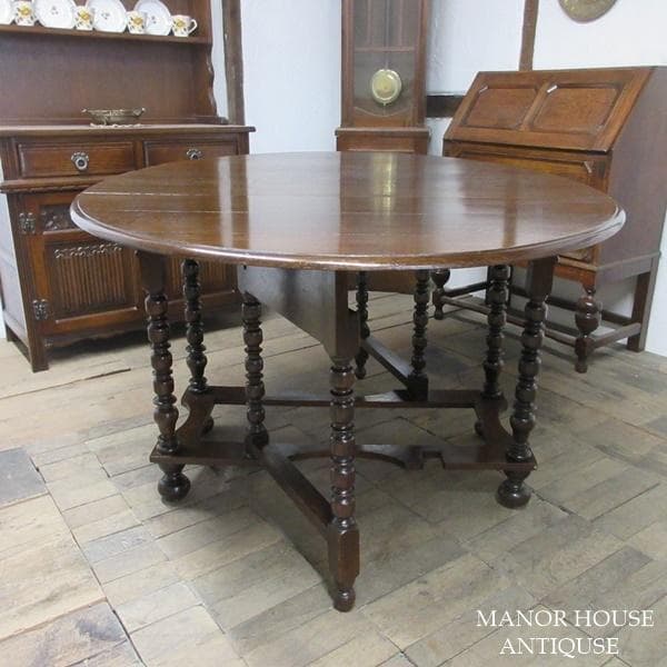 イギリス アンティーク 家具 ゲートレッグテーブル ダイニング 英国 6529d