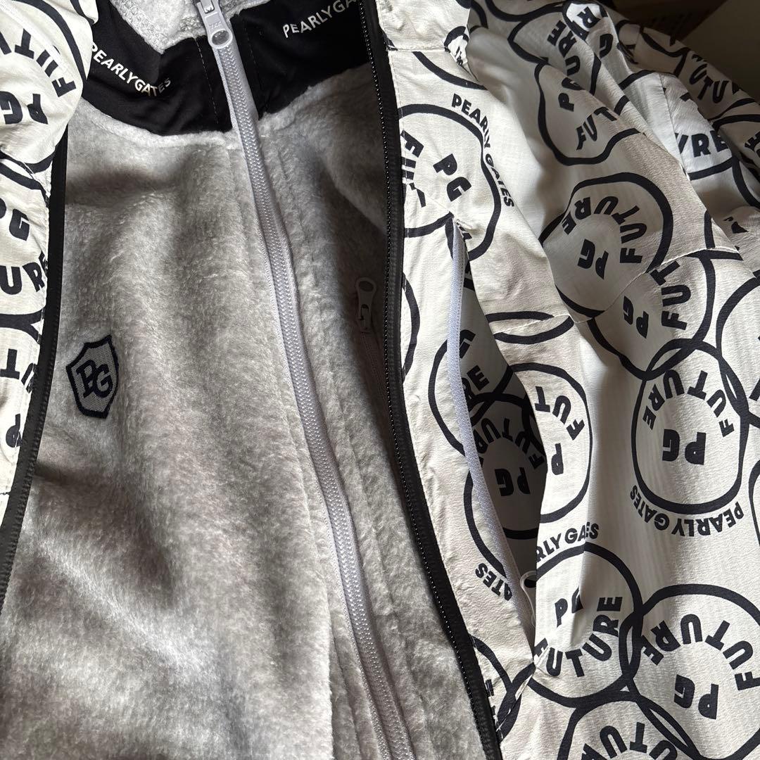 パーリーゲイツ FLATSTAY フリースジャケット グレー/黒