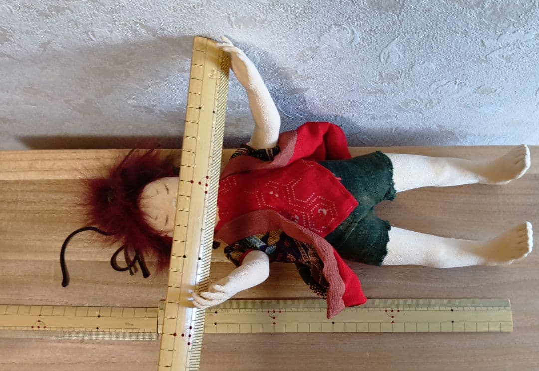人形 「生きとし生けるもの」創作人形 布貼りハンドメイド